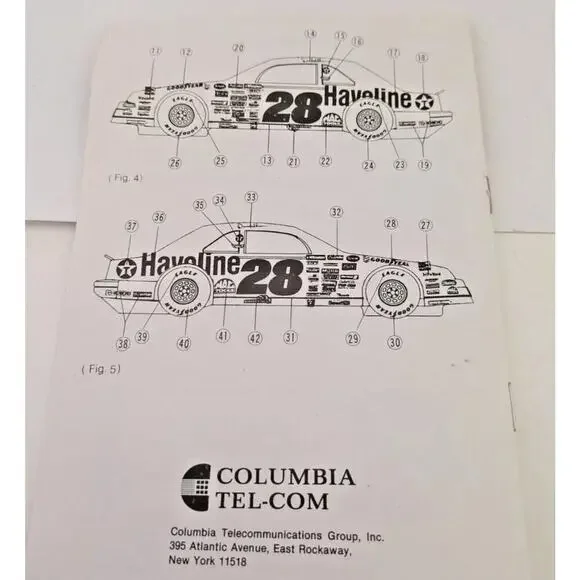 Davey Allison phone Havoline Columbia tel.com Landline Telephone New, Never Used - Picture 4 of 11